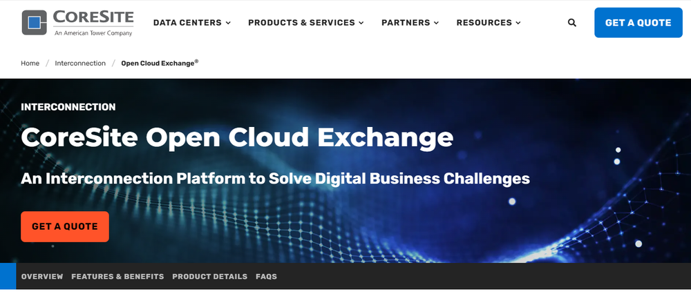 CoreSite Open Cloud Exchange Screenshot 1