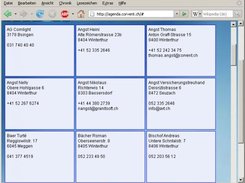 A coretable used in a card-llok style, without header