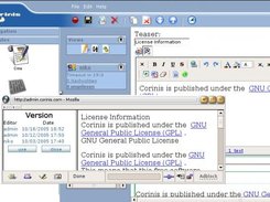 Corinis Administration CMS module - Editor view + Versions