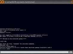 CorneliOS terminal session is running