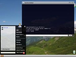 CorneliOS desktop running the shell