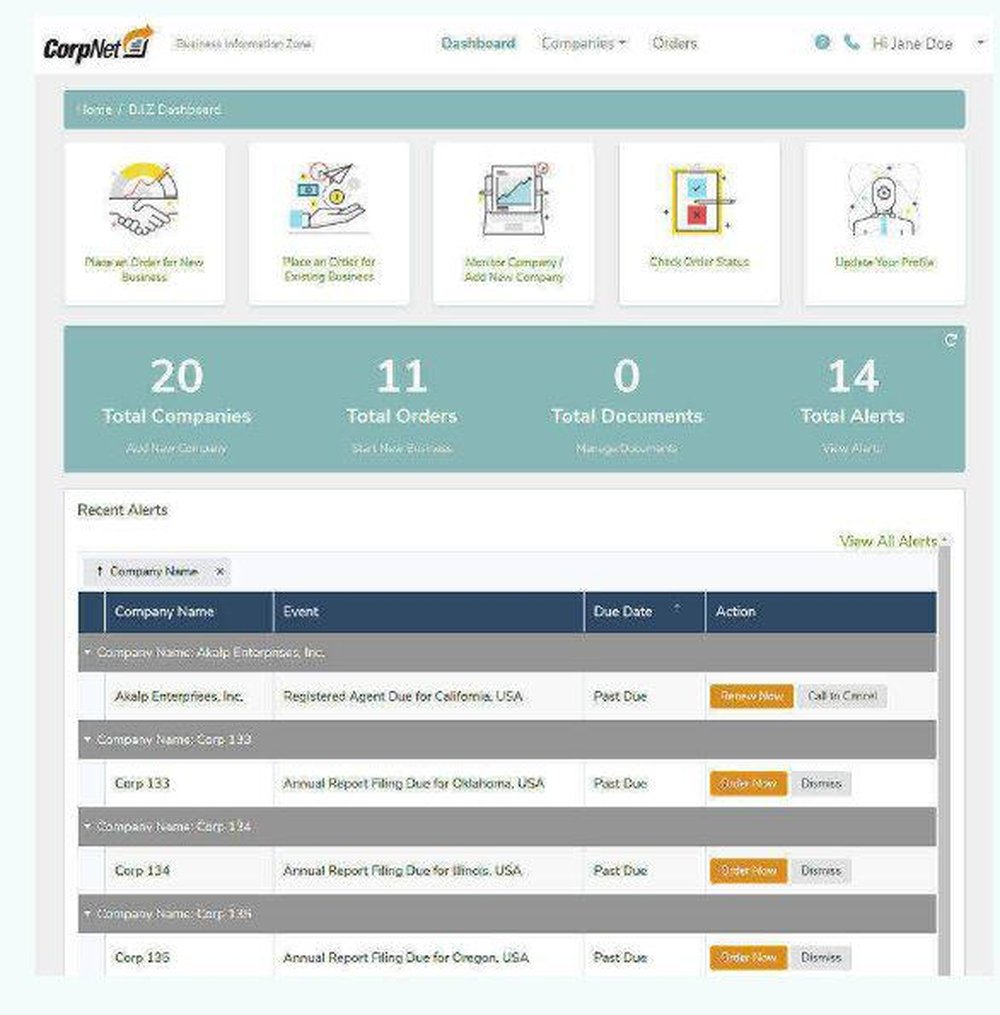 CorpNet Screenshot 1