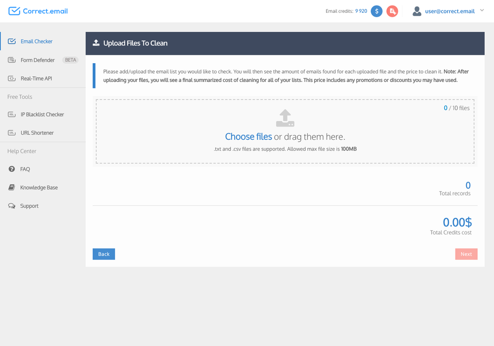 Correct.email Screenshot 1