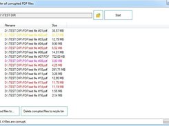 Recursive finder of corrupted PDF files