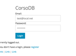 The Login screen on a desktop model with the "Yeti" theme from Bootswatch.com