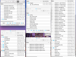 Some of the expanded file tree of CorsoDB Web App Framework