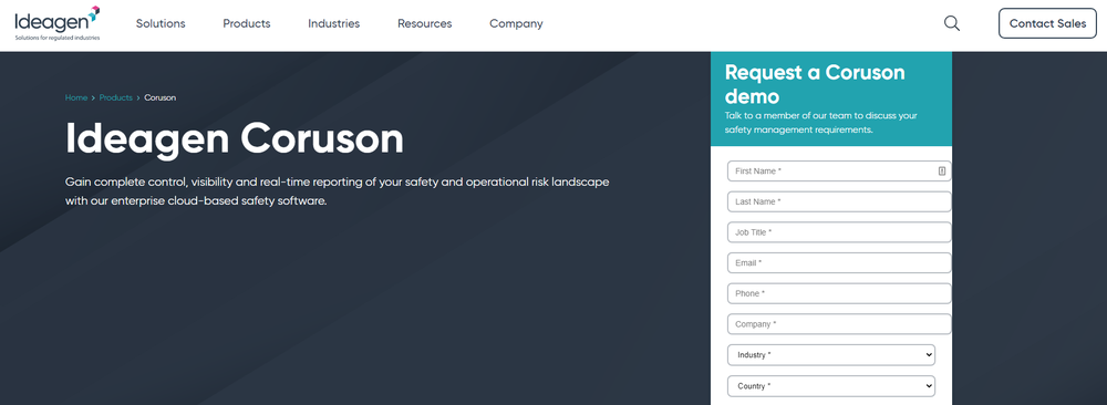 Ideagen Coruson Screenshot 1