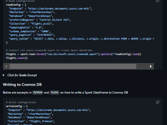 Cosmos DB Spark Screenshot 1