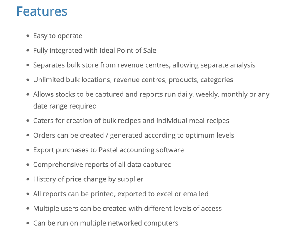 Ideal Stock Control Screenshot 1