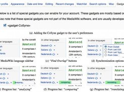 6. MediaWiki gadget: activation, invocation and progress