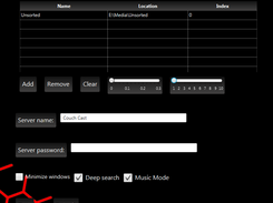 Couch Cast Media Server Settings