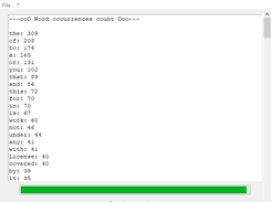 WordCount Screenshot 1