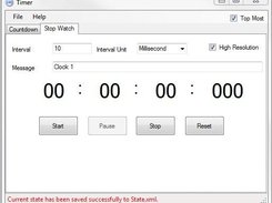 Stop Watch Main Window