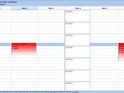 tabellarische Reservierungsansicht