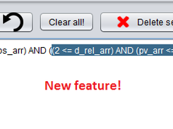 Did you know? Automatic logical expression recognition helps you to combine selected formula elements by valid brackets!