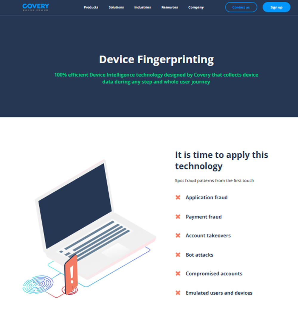 Covery Device Fingerprinting Screenshot 1