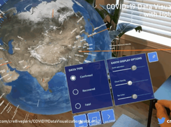 COVID19 Data Visualization HoloLens2 Screenshot 1