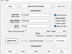GUI showing all options