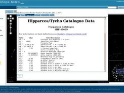 Showing information of the catalogs about the object clicked