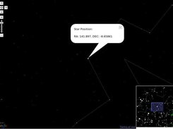 Showing the coordinates of an object