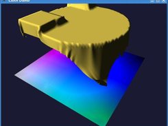 A 64x64 Cloth simulation using a fragment shader
