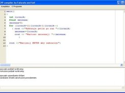Sample code 3 with no errors and result of compilation.