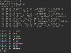 cprintf demo 1