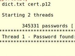 Dictionary attack in verbose mode