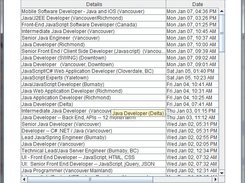 2. The search results screen. Double-click to open one in a browser, or select multiple and click the View button.