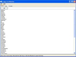 Craig's List Watcher - Areas Screen