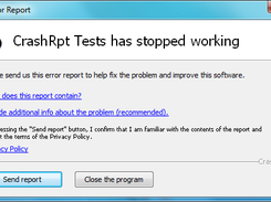 CrashRpt Main Dialog