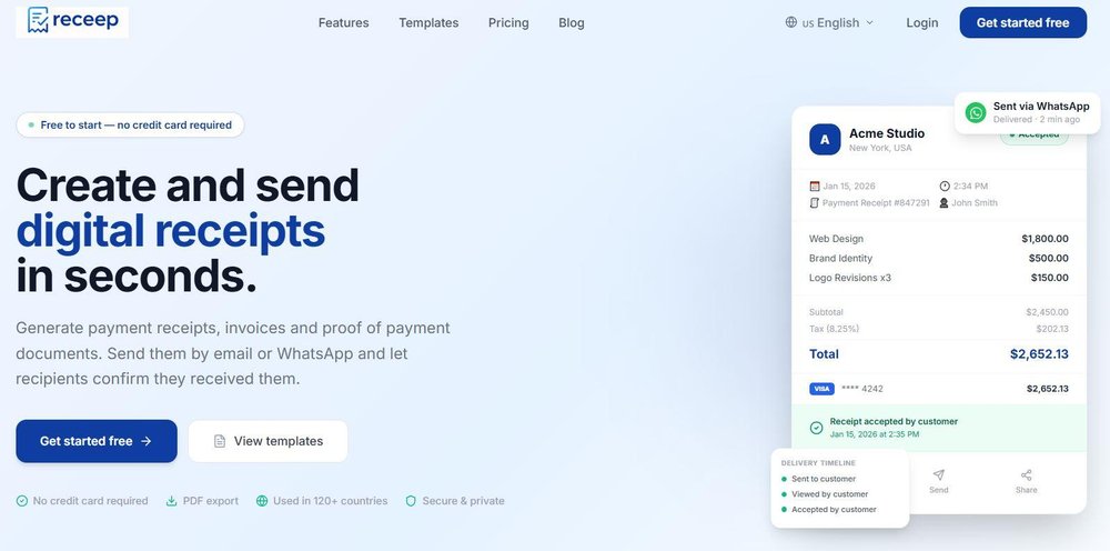 Landing page