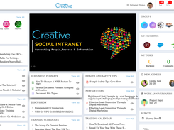 Creative Social Intranet Dashboard