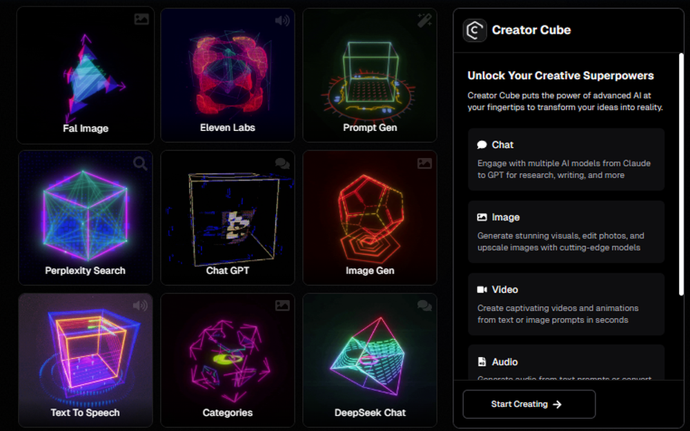 CreatorCube Screenshot 1