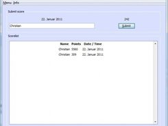 V1.7: Submit score and see stored scores