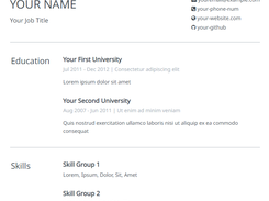 Crisp Minimal Résumé Screenshot 1