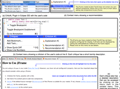 All three forms of advices with detailed documentation presented to a user