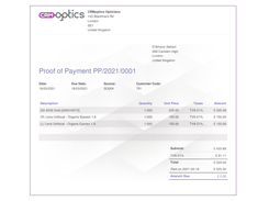 Proof of payment