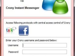 Crony login screen