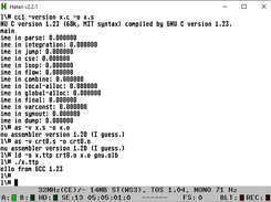 GNU C version 1.23 manually invoked