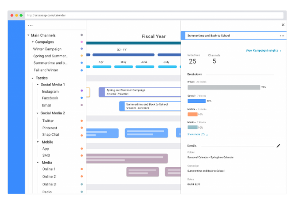 CrossCap Marketing Calendar Screenshot 1