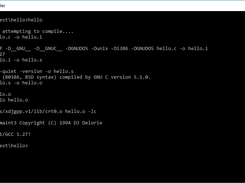 Compiling a test program with GCC 1.27