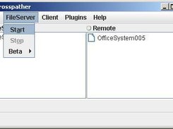 2. Click FileServer->Start on Remote Machine (eg: office)