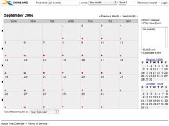 Mock-up of probable calendar month view