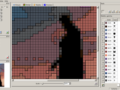 crosti 1.12.0: Similiar color areas are marked with bold rectangles