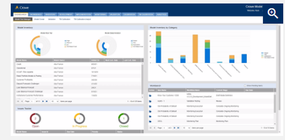 Crowe Model Risk Manager Screenshot 1