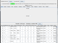 The initial UI screen