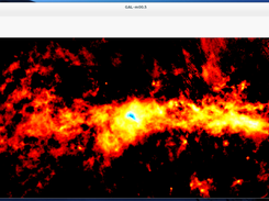 An 870 micron image of the Galactic Center, reduced with CRUSH and opened with show.