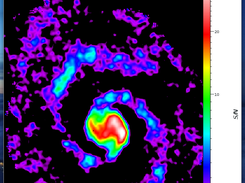 The Galaxy M51 at 350 microns, reduced with CRUSH and opened in show.