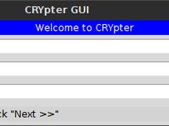 CRYpter's GUI - First screen after open